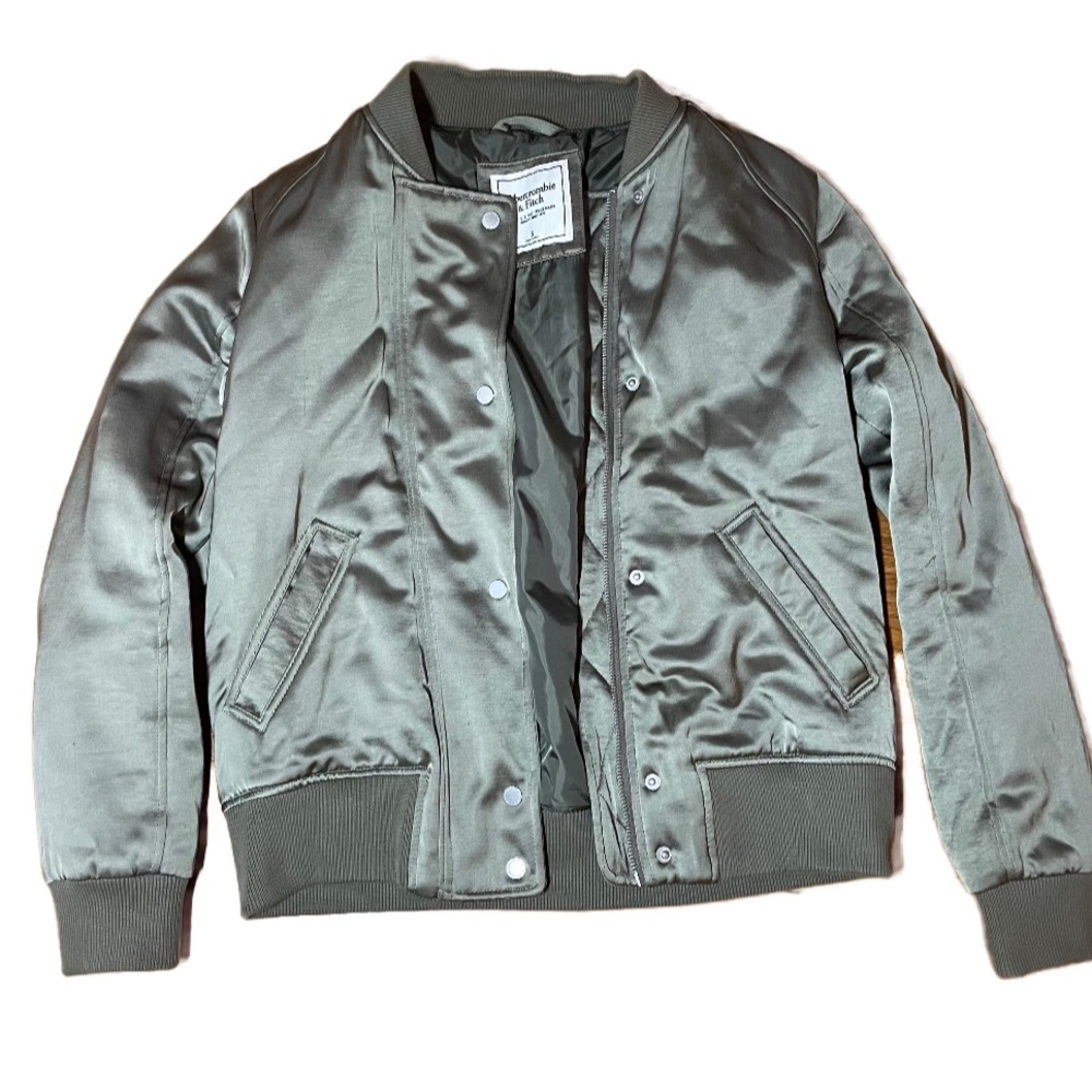 Sage Green Reflective A&F Jacket